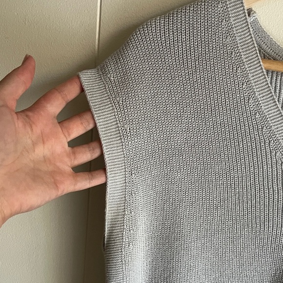 J. Jill Light Gray Women's Knit Office Minimal Cozy Top and Cardigan Sz SP & MP - Picture 6 of 13